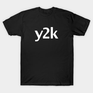 Y2K Typography White Text T-Shirt